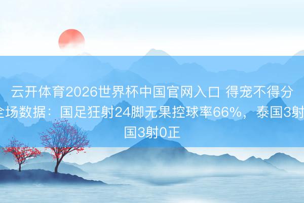 云开体育2026世界杯中国官网入口 得宠不得分！全场数据：国足狂射24脚无果控球率66%，泰国3射0正