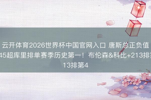 云开体育2026世界杯中国官网入口 唐斯总正负值+245超库里排单赛季历史第一!布伦森&科比+213排第4