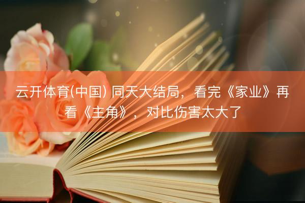 云开体育(中国) 同天大结局,看完《家业》再看《主角》,对比伤害太大了